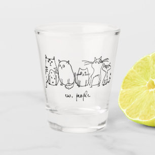 Ew, People Funny Meowy Cat Lovers Shot Glass