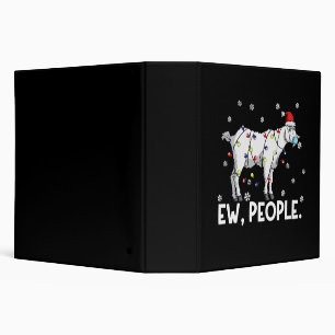 Ew People Goat Gift Santa Funny Goat Xmas Gift Binder