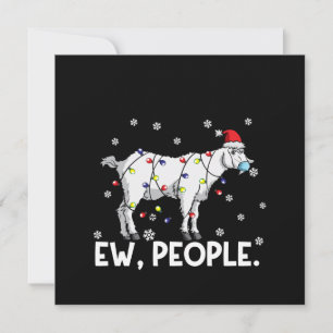 Ew People Goat Gift Santa Funny Goat Xmas Gift Invitation