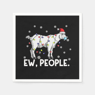 Ew People Goat Gift Santa Funny Goat Xmas Gift Napkin
