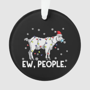 Ew People Goat Gift Santa Funny Goat Xmas Gift Ornament