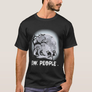Ew People Halloween Black Cat Witch Meowy Kitten C T-Shirt