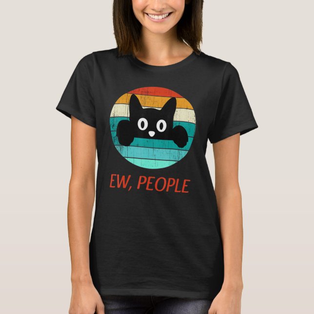 Ew People Meowy Cat T-Shirt (Front)