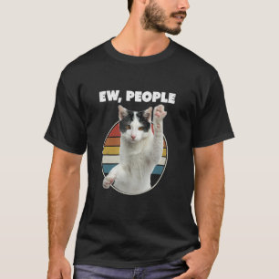 Ew People Retro Cat  Meow Cat T-Shirt