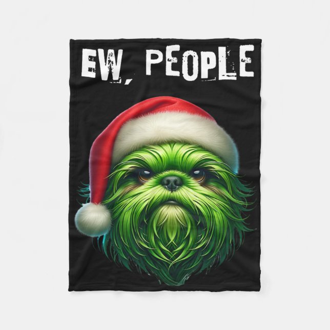 Ew People Shihtzu Dog  Fleece Blanket (Front)