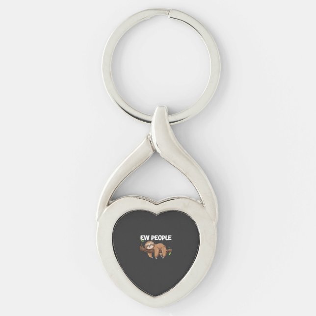 Ew People Sloth T-Shirt Keychain (Front)
