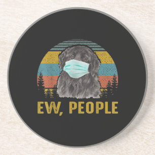 Ew People Vintage   Retro Newfoundland Dog Gift Coaster