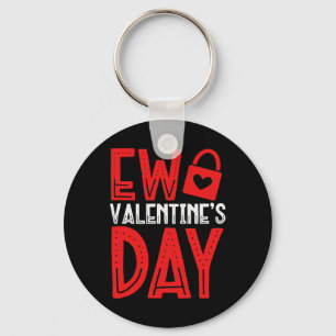 Ew Valentine's Day Locked Heart Single Pride Anti Keychain