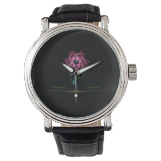 eWatch Watch with Pink and Purple Flower Design