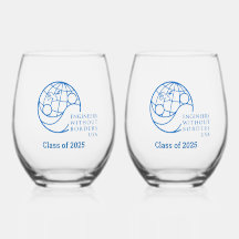 EWB-USA Class of 2025 Stemless Wine Glasses 