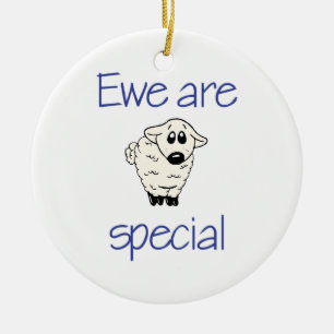 Ewe are special ceramic ornament