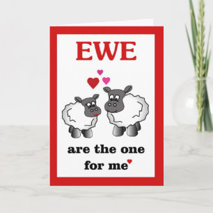 Ewe are the one for me holiday card