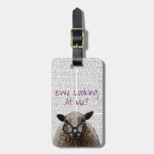 Ewe Looking at Me DeNiro Sheep 2 Luggage Tag