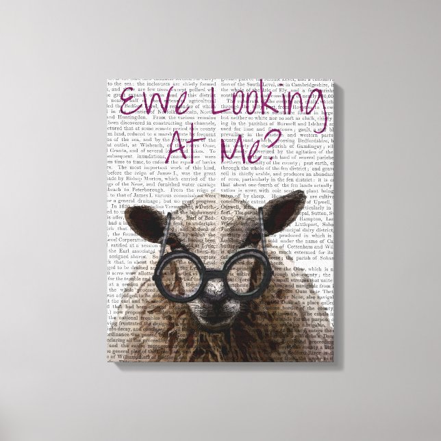 Ewe Looking at Me DeNiro Sheep Canvas Print (Front)