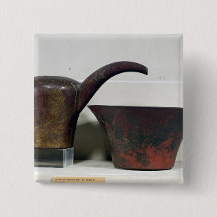 Ewer and basin (copper) 2 inch square button