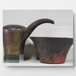 Ewer and basin (copper) plaque