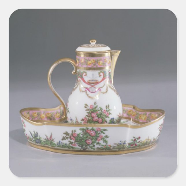Ewer and basin, made in Paris Square Sticker (Front)