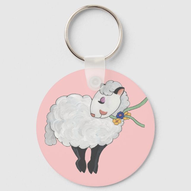 Ewe's not Fat, Ewe's Fluffy! Keychain (Front)