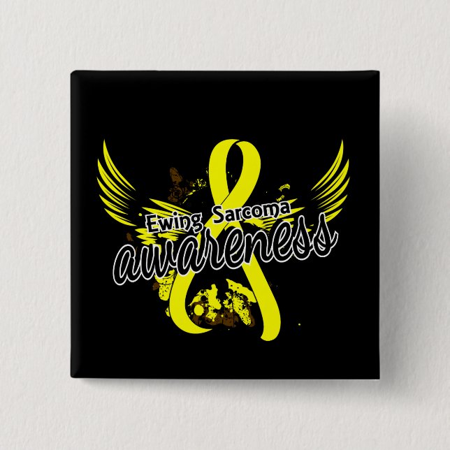 Ewing Sarcoma Awareness 16 2 Inch Square Button (Front)