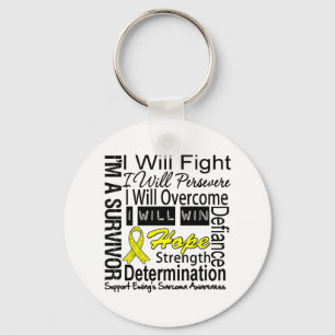 Ewing Sarcoma Persevere Fight Overcome Win Keychain