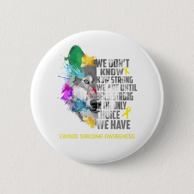 Ewings Sarcoma Awareness Ribbon Support Gifts 2 Inch Round Button (Front)