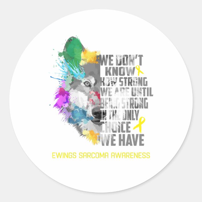 Ewings Sarcoma Awareness Ribbon Support Gifts Classic Round Sticker (Front)