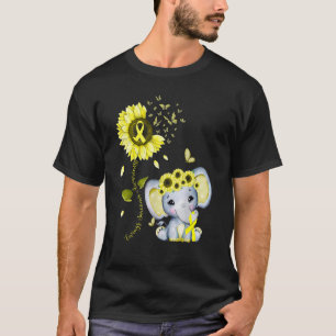 Ewings Sarcoma Awareness Yellow Hippie Sunflower E T-Shirt