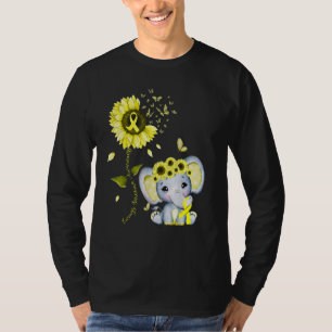 Ewings Sarcoma Awareness Yellow Hippie Sunflower E T-Shirt