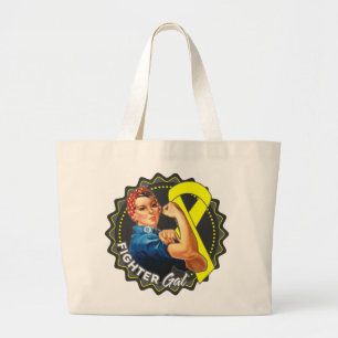 Ewings Sarcoma Fighter Gal Large Tote Bag