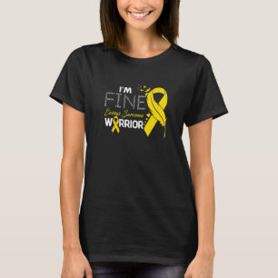 Ewings Sarcoma Warrior I'm Fine Feather T-Shirt