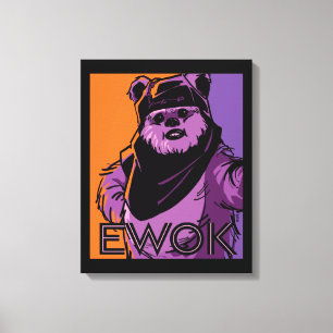 Ewok Two-Tone Portrait Canvas Print