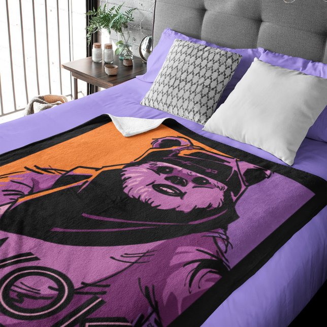 Ewok Two-Tone Portrait Fleece Blanket (Creator Uploaded)