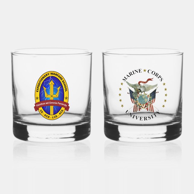 EWS/MCU Whiskey Glass set (Front)