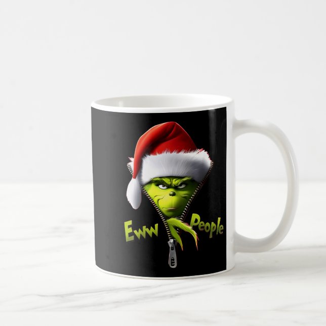 Eww, People Santa Hat Funny Christmas Mens Womens  Coffee Mug (Right)