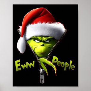 Eww, People Santa Hat Funny Christmas Mens Womens Poster