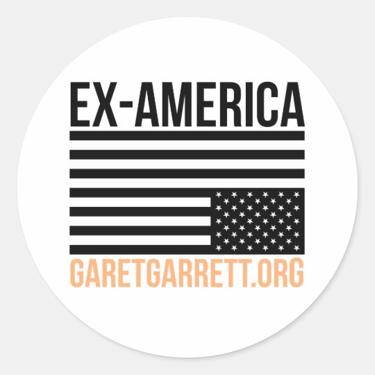 Ex-America Inverted Flag Classic Round Sticker