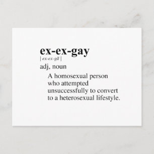 EX-EX-GAY POSTCARD