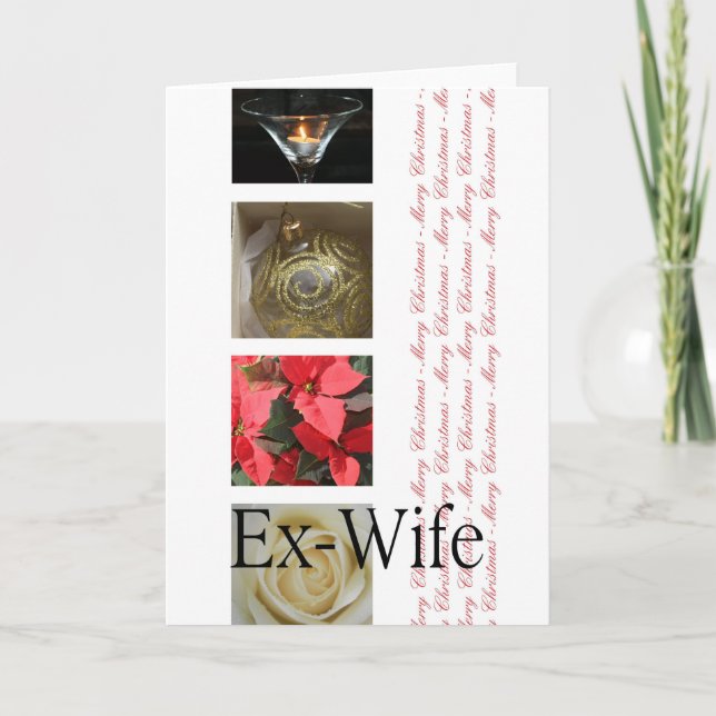 Ex Femme Joyeuse carte de Noël (Devant)