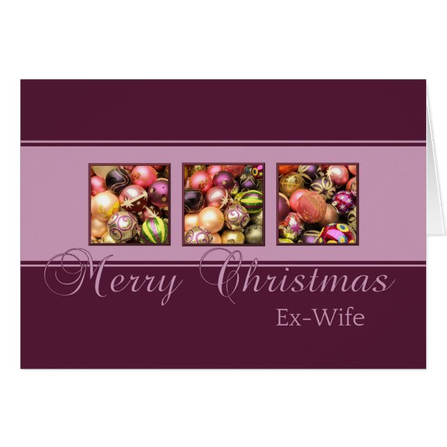 Ex Femme Joyeuse carte de Noël (Devant horizontal)