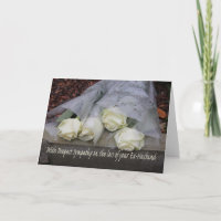 Ex-husband loss Rose sympathy Card