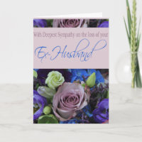 Ex-husband loss Rose sympathy Card