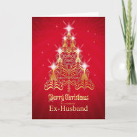 Ex-husband, Stylized Christmas tree Christmas card