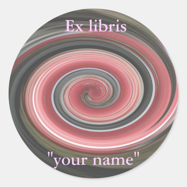 Ex Libris Abstract #1 Stickers to Customize (Front)