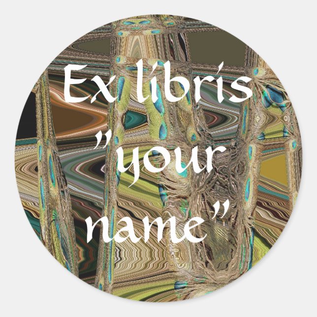 Ex Libris Abstract Stickers to Customize (Front)