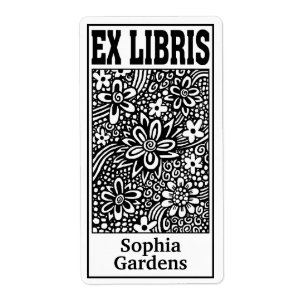 Ex Libris Abstrait Floral