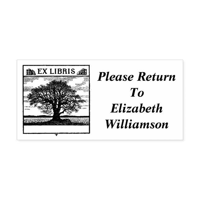 EX LIBRIS Book Plate Custom Reading Library Stamp (Design)