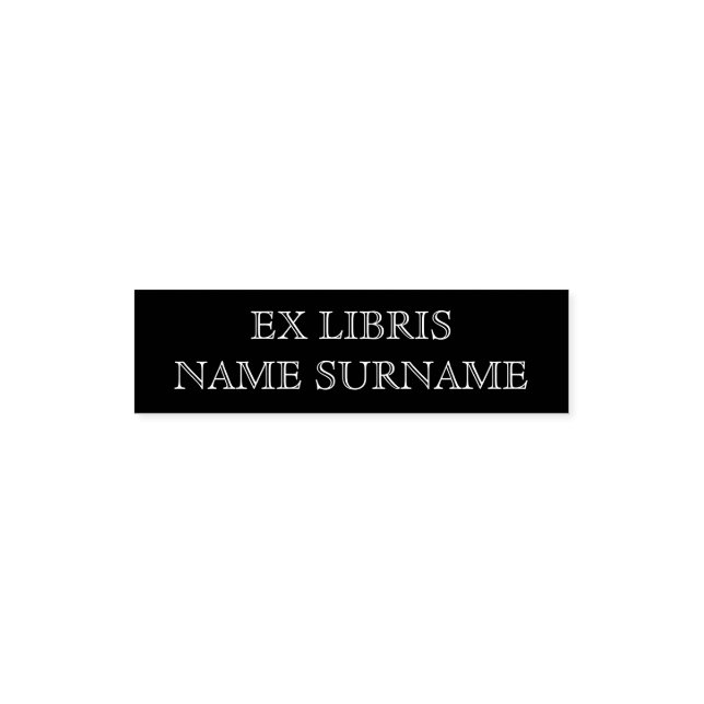 Ex Libris Bookplate Self-inking Stamp (Design)