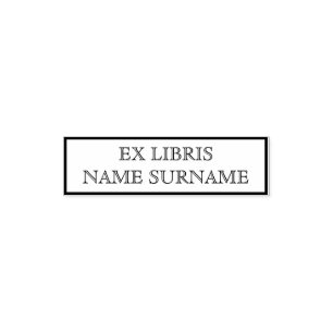 Ex Libris Bookplate Self-inking Stamp
