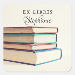 Ex libris bookplates templates personalized square sticker