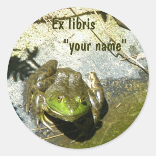 Ex Libris Bullfrog Stickers to Customize